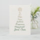 Cartão De Festividades Árvore de Natal Elegante de Tipografia de Script d (Em pé/Frente)
