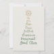Cartão De Festividades Árvore de Natal Elegante de Tipografia de Script d (Frente)