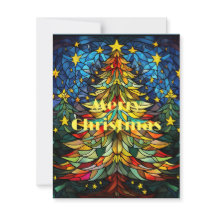 Árvore de Natal em Vidro Pintado