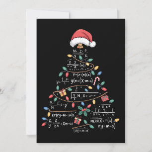 Cartão De Festividades Árvore de Natal Equações Matemáticas Natal Profess