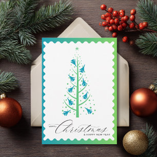 Cartão De Festividades Árvore de Natal Família Foto Aviação Caça a Jato