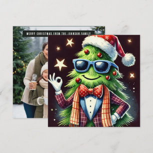 Cartão De Festividades Árvore de Natal feliz