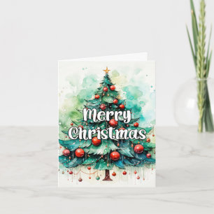 Cartão De Festividades Árvore de Natal Feliz Natal
