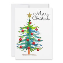 Árvore de Natal Festiva Com Enfeites Vermelhos