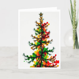 Cartão De Festividades Árvore de Natal Festiva Splash