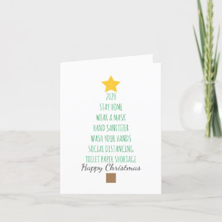 Cartão De Festividades Árvore de Natal Funny Coronavirus 2020