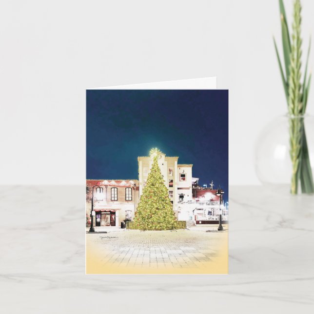 Cartão De Festividades Árvore de Natal Galveston Sangerfest (Frente)