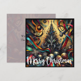 Cartão De Festividades Árvore de Natal Gótica Rock Dark Metal