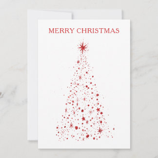 Cartão De Festividades Árvore de Natal Minimalista Clássica