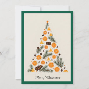 Cartão De Festividades Árvore de Natal Minimalista Moderna e Elegante