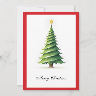 Cartão De Festividades Árvore de Natal Minimalista Moderna e Elegante