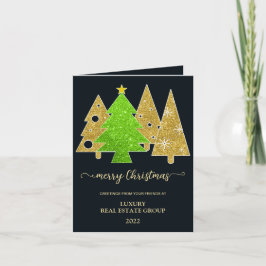 Cartão De Festividades Árvore de Natal | Minimalista | Presente com lante