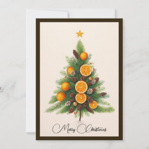 Cartão De Festividades Árvore de Natal Minimalista Simples Moderna e Eleg