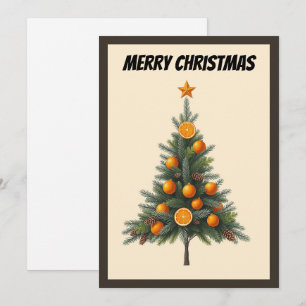 Cartão De Festividades Árvore de Natal Minimalista Simples Moderna Elegan