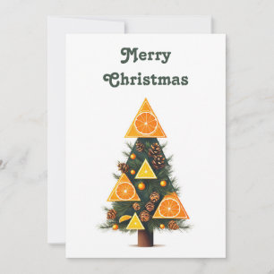 Cartão De Festividades Árvore de Natal Minimalista Simples Moderna Elegan
