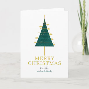 Cartão De Festividades Árvore de Natal Moderna Foto Personalizada