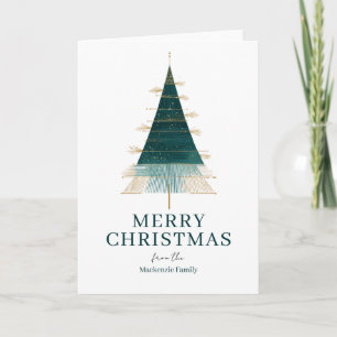Cartão De Festividades Árvore de Natal Moderna Foto Personalizada