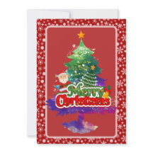 Árvore de Natal Moderna Pintura Colorida