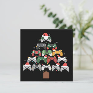 Cartão De Festividades Árvore de Natal para Gamers Presentes de Natal