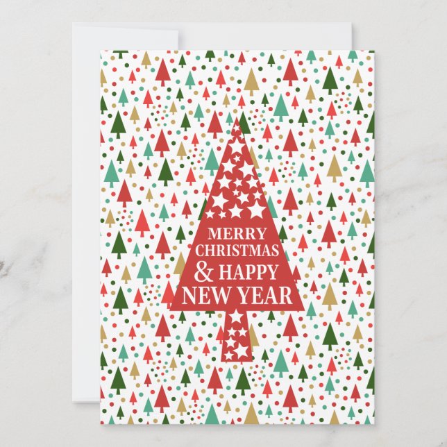 Cartão De Festividades Árvore de Natal para personalizar (Frente)