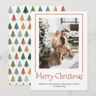 Cartão De Festividades Árvore de Natal Personalizada com Foto
