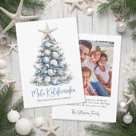 Cartão De Festividades Árvore de Natal Praia Mele Kalikimaka Foto