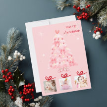 Árvore de Natal Rosa Foto Presentes Personalizados