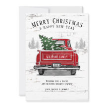 Árvore de Natal Russo Vintage Red Truck Nome