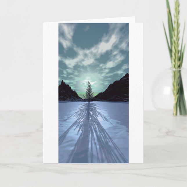 Cartão De Festividades Árvore de Natal Shadow1 (Frente)