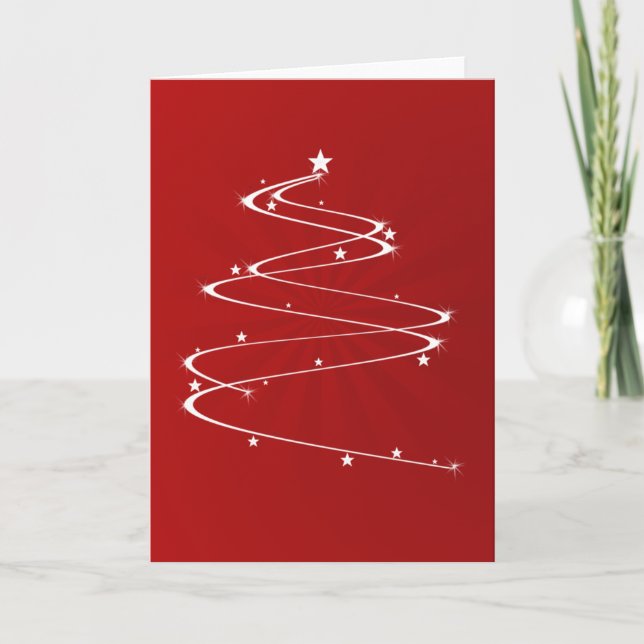 Cartão De Festividades Árvore de Natal Sparkle (Frente)