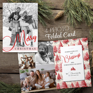 Cartão De Festividades Árvore de Natal Toalete Personalizada com Foto da