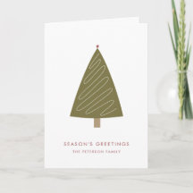 Árvore de Natal Verde Moderna e Estrela Vermelha S