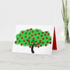 Cartão De Festividades Árvore de romã cintilante Tu B'Shvat Shavuot