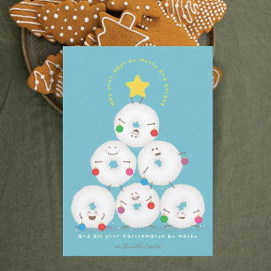 Cartão De Festividades Árvore de Rosquinhas de açúcar em pó Natal