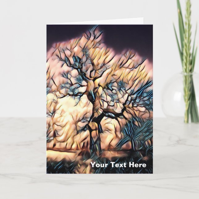 Cartão De Festividades Árvore de tempestade (Frente)