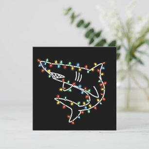 Cartão De Festividades Árvore de Tubarões Natal Pet Animal Amante de Tuba