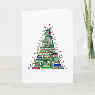 Cartão De Festividades Árvore do Livro de Natal 2017
