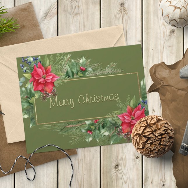 Cartão De Festividades Árvore Feliz de Natal Frota Vermelha de inverno (Criador carregado)