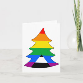Cartão De Festividades Árvore Holigay de Aliado LGBTQ+
