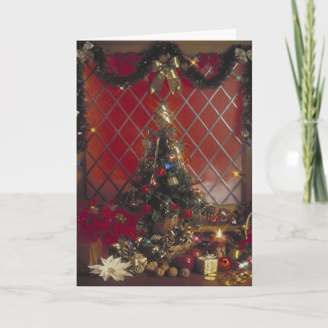 Cartão De Festividades Árvore minúscula (Frente)