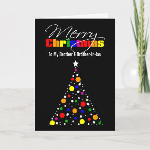 Cartão De Festividades Árvore Natal Rainbow