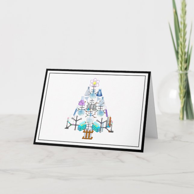 Cartão De Festividades Árvore Química Oh Árvore de Natal (Frente)