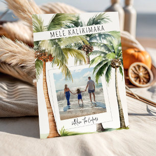 Cartão De Festividades Árvore Tropical Mele kalikimaka Natal