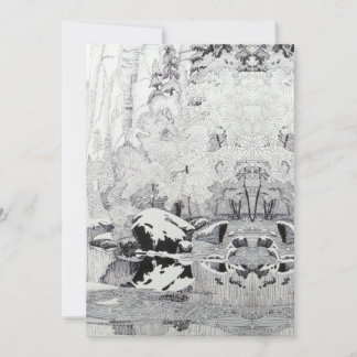 Cartão De Festividades Árvores Congeladas na Forquilha Ocidental