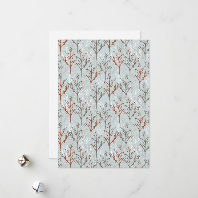 Cartão De Festividades Árvores da Floresta de Boas Festas (Frente/Verso In Situ)