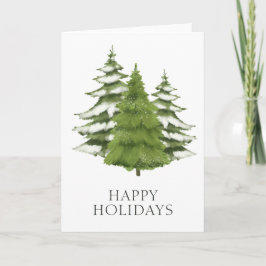 Cartão De Festividades Árvores da Floresta Tema Natal Personalizado