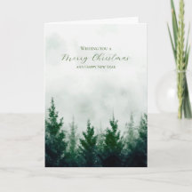 Árvores de Floresta de Aquarela de Natal