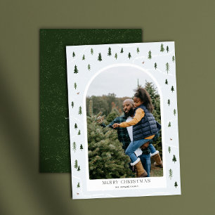 Cartão De Festividades Árvores de inverno Feira Feliz Natal 1 Fotografia