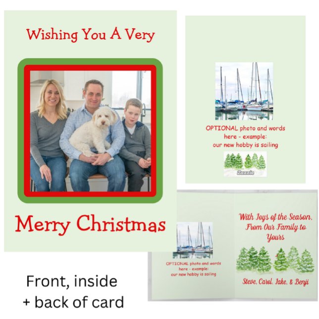 Cartão De Festividades Árvores de Inverno Nevadas Pintadas à Mão em Aquar (Criador carregado)