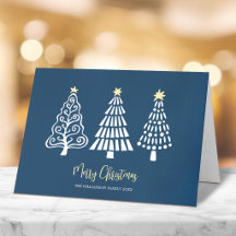 Árvores de Natal Azuis Nome do Script Caprichoso